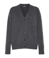 Max Mara Classic Wool And Cashmere Cardigan In Gray
