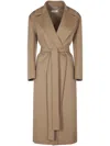 Max Mara Classic Wrap Coat With Belted Waist In Brown