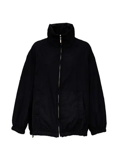 Max Mara Claudia Reversible Bomber Jacket In Black