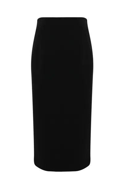 Max Mara Claudia Skirt In Cady In Black