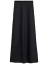 Max Mara Black High Rise Long Skirt In Black