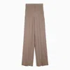 Max Mara Clay-coloured Cotton Palazzo Pants Women In White