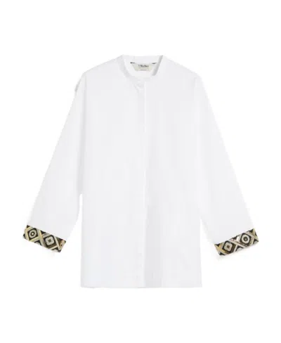 Max Mara Cleofe Long-sleeved Blouse In White