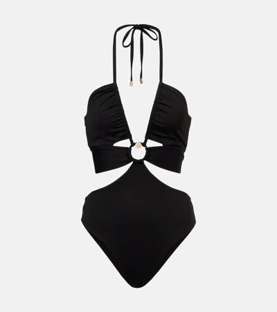 Max Mara Cleopatra Cutout Swimsuit In Black