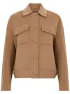 Max Mara 'cles' Belted Coat In Brown