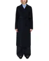 Max Mara Studio Cles Single-breasted Wool Coat In Blue