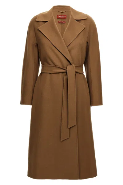Max Mara 'cles' Coat In Brown
