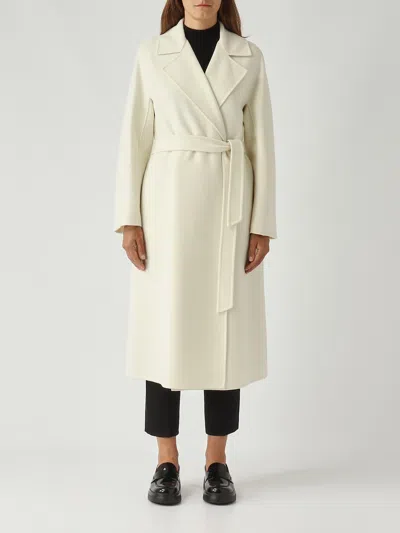 Max Mara Cles Coat In White