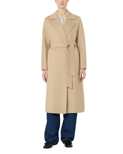 Max Mara Cles Coat In Nude