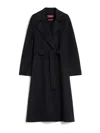 Max Mara Studio Cles Single-breasted Wool Coat In Black