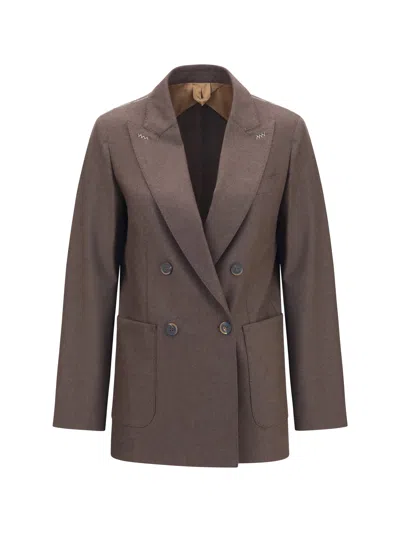 Max Mara Cloruro Blazer In Brown