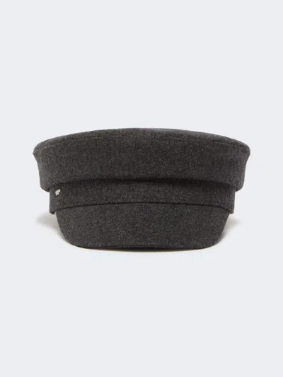 Max Mara Cloth Sailor Cap In Gray