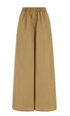 Max Mara High Waisted Wide-leg Trousers In Beige