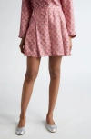 Max Mara Clown Kitty Print Silk Twill Skort In Peony