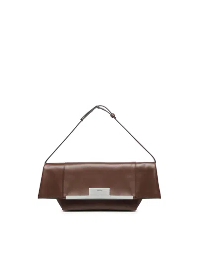 Max Mara Clutch Mmclaspclutchs In Marrone In Brown