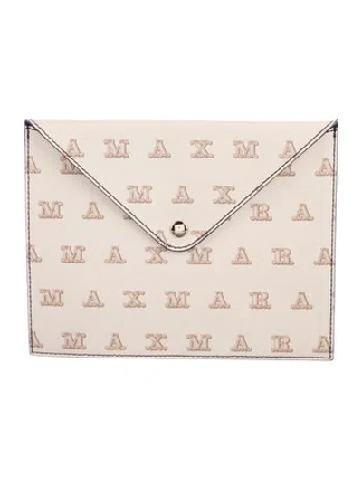Pre-owned Max Mara Clutch In Neutrals