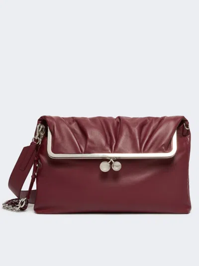 Max Mara Clutch-style Sheepskin Pasticcino Bag In Red