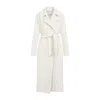 Max Mara White Alpaca Fragore Orsetto Biver Coat