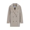 Max Mara Double-breasted Coat In Luxurious Wool-cashmere Blend In Gray