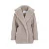 Max Mara Women Short Teddy Bea Icon Coat In Beige