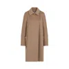Max Mara Long Camel Hair And Viscose Coat In Beige
