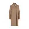 Max Mara Long Camel Hair And Viscose Coat In Beige