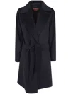 Max Mara Long-sleeved Coat In Black