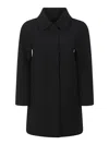 Max Mara Oboe Button-down A-line Coat In Black