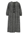 Max Mara Embroidered Wool Blend Coat With Jewel Embellishments In Black