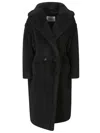 Max Mara Double-breasted Coat In Black