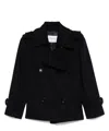 Max Mara Laveno Wool And Cashmere Over Trench Coat In Black