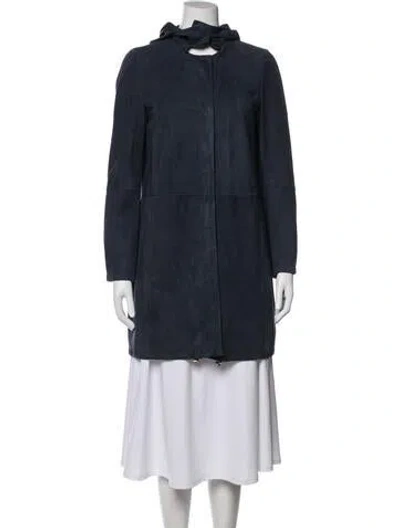 Pre-owned Max Mara Coat In Blue