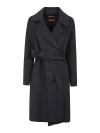 Max Mara Totem Wrap Coat In Blue