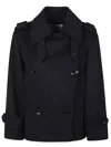 Max Mara Laveno Wool And Cashmere Over Trench Coat In Blue