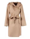 Max Mara Studio Coat In Brown