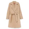 Max Mara Wool Robe Coat In Brown