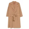 Max Mara Studio Cles Coat In Brown
