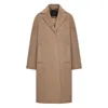 Max Mara Cashmere Coat With Notched Lapels And Pockets In Brown
