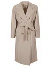 Max Mara Madame Wool And Cashmere Coat In Gray