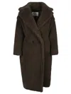 Max Mara Tedgirl Alpaca Blend Long Coat In Green
