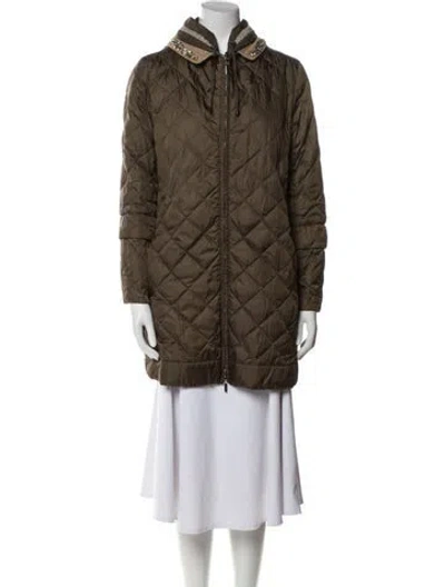 Pre-owned Max Mara Coat In Green