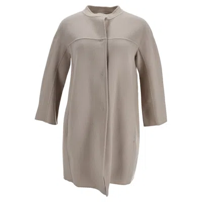 Max Mara 's  Coat In Beige Virgin Wool In Neutral