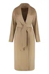 Max Mara Studio Coat In Cashmere Blend In Brown