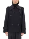 Max Mara Laveno Wool And Cashmere Over Trench Coat In Blue