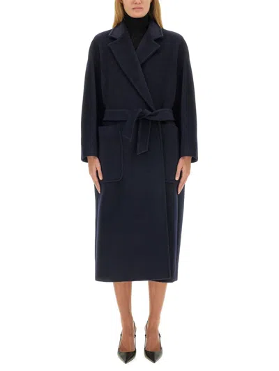 Max Mara Coat "locri" In Blue