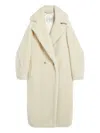 Max Mara Oversized Double-breasted Alpaca-wool Coat With Silk Base In Marrone