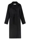 Max Mara Manuela Coat With Belt In Black