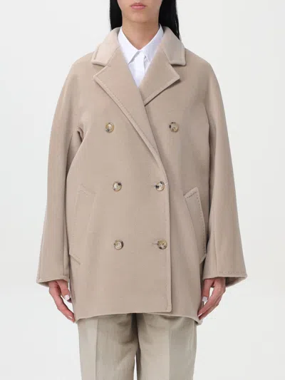Max Mara Coat  Woman Color Beige In Beige