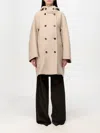Max Mara Oversized Hooded Coat Patch Pockets In Beige