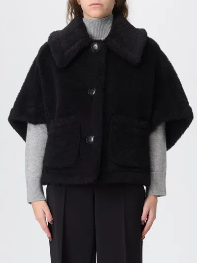 Max Mara Coat  Woman Color Black In Multi